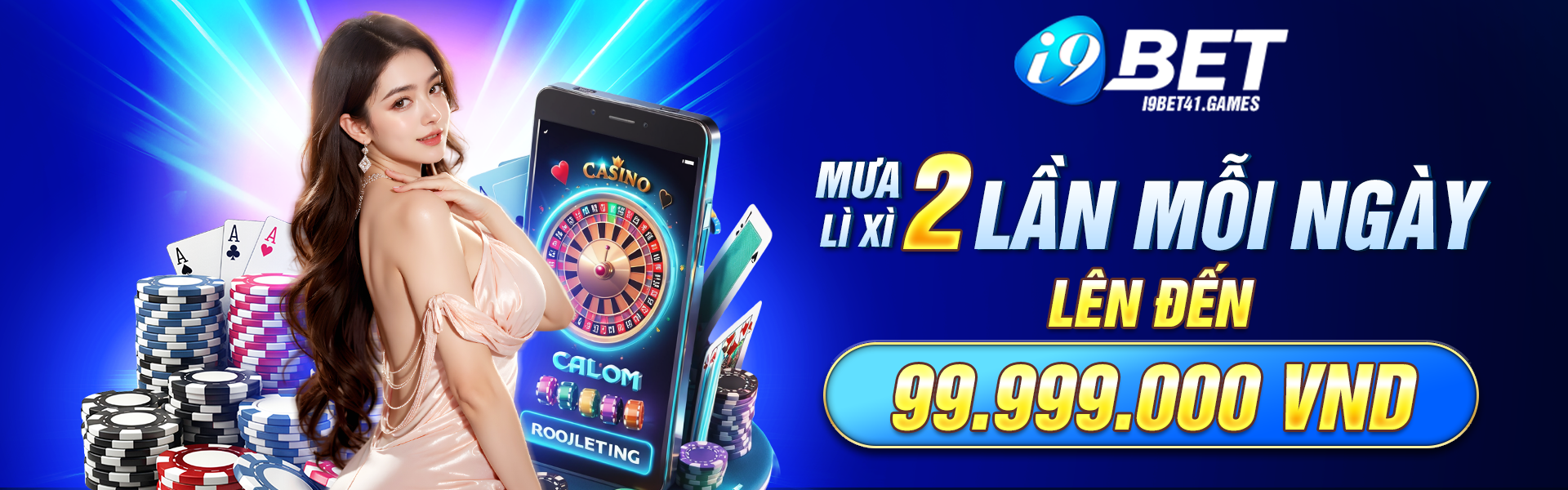 Mưa lì xì 2 lần mỗi ngày lên đến 99,999,000 VND